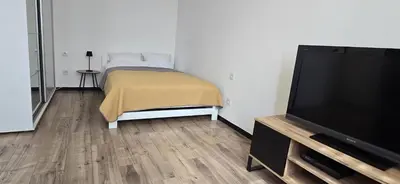 Telewizja i/lub zestaw kina domowego w obiekcie Apartament Typu Studio - TG