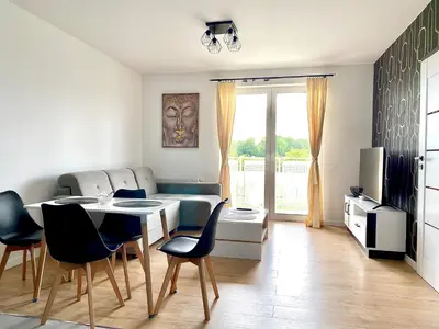 Część wypoczynkowa w obiekcie Apartament Krakowska - winda, parking