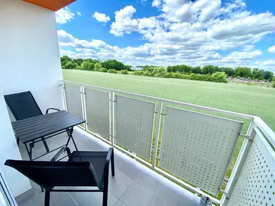 Balkon lub taras w obiekcie Apartament Krakowska - winda, parking
