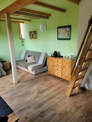 Część wypoczynkowa w obiekcie Apartamenty Na Poddaszu