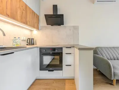 Kuchnia lub aneks kuchenny w obiekcie Czysta Urban Living Studio by BookingHost