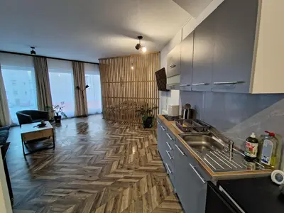 Kuchnia lub aneks kuchenny w obiekcie Apartament Lewi