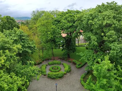 Ogród w obiekcie Apartament Jak w banku II