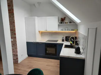Kuchnia lub aneks kuchenny w obiekcie Apartament Jak w banku II