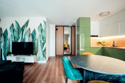 Telewizja i/lub zestaw kina domowego w obiekcie Hugo4You Apartments