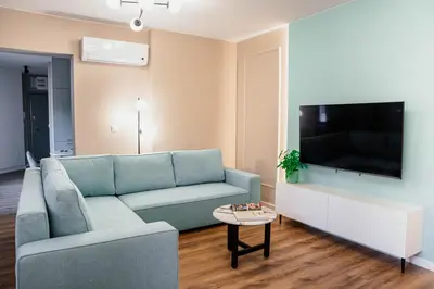 Telewizja i/lub zestaw kina domowego w obiekcie Hugo4You Apartments