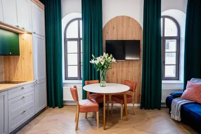 Część wypoczynkowa w obiekcie Hugo4You Apartments