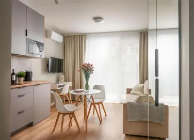 Kuchnia lub aneks kuchenny w obiekcie Legnicka Residence Studio Apartments with AC - ProperUNIT