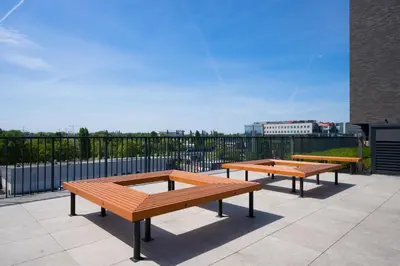 Balkon lub taras w obiekcie Legnicka Residence Studio Apartments with AC - ProperUNIT