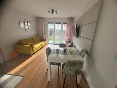 Część wypoczynkowa w obiekcie Apartament 3pokojowy Lipa Piotrowska