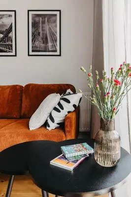 Część wypoczynkowa w obiekcie Białowieska 67 - Apartament z sypialnią, balkon w Porcie Popowice - Wrocław - Fair Rentals
