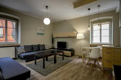 Część wypoczynkowa w obiekcie RentPlanet - Apartament Więzienna
