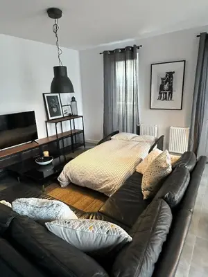 Część wypoczynkowa w obiekcie Apartment z tarasem