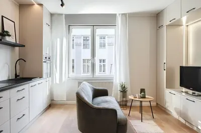 Telewizja i/lub zestaw kina domowego w obiekcie Stawowa Apartment - Self Check-In 20h