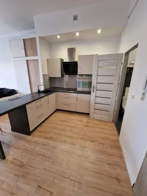 Kuchnia lub aneks kuchenny w obiekcie Przytulny apartament z widokiem na Rynek