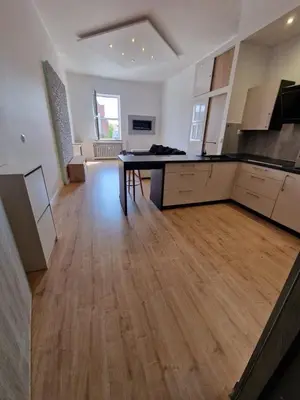 Kuchnia lub aneks kuchenny w obiekcie Przytulny apartament z widokiem na Rynek