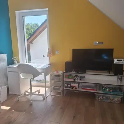Telewizja i/lub zestaw kina domowego w obiekcie Wiejski Zakątek