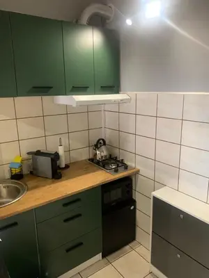 Kuchnia lub aneks kuchenny w obiekcie Przytulne Studio Góry Sowie