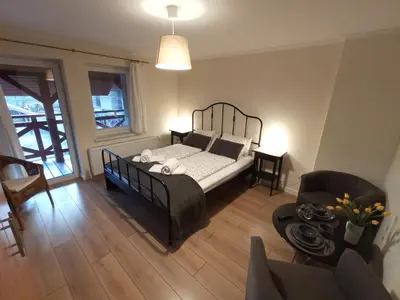Łóżko lub łóżka w pokoju w obiekcie Dom na Klonowym Wzgórzu