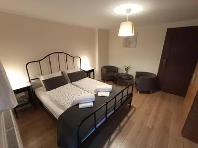 Łóżko lub łóżka w pokoju w obiekcie Dom na Klonowym Wzgórzu