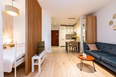 Część wypoczynkowa w obiekcie Grabiszyńska Studio - Balcony & Workspace - by Rentujemy