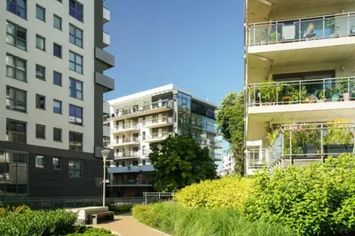 Budynek, w którym mieści się apartament