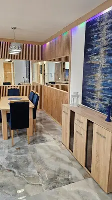 Kuchnia lub aneks kuchenny w obiekcie Marel-Apartament Szafir Polanica Zdrój centrum