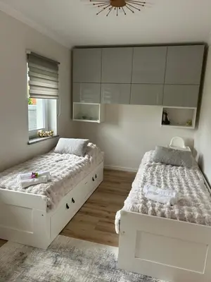 Łóżko lub łóżka w pokoju w obiekcie Apartament Origami - IDEALNY- ocena gości