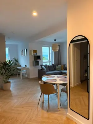Kuchnia lub aneks kuchenny w obiekcie Apartament z wielkim tarasem Kłodzko ul Letnia