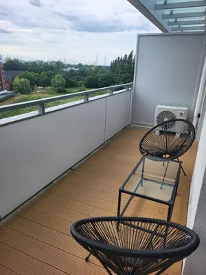 Balkon lub taras w obiekcie Apartamenty Kępa Mieszczańska