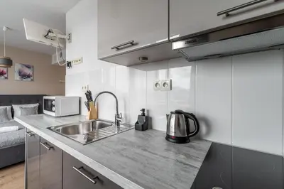 Kuchnia lub aneks kuchenny w obiekcie RentPlanet - Apartamenty Krawiecka