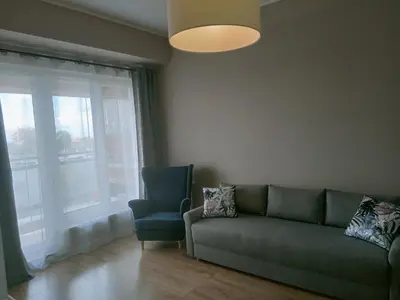 Część wypoczynkowa w obiekcie Apartament z Widokiem, wygodny Apartament z sypialnią, kuchnią i salonem, 47m2, bezpłatny garaż