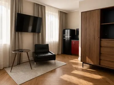 Telewizja i/lub zestaw kina domowego w obiekcie Studio Odrodzenia 5 Centrum Lubina