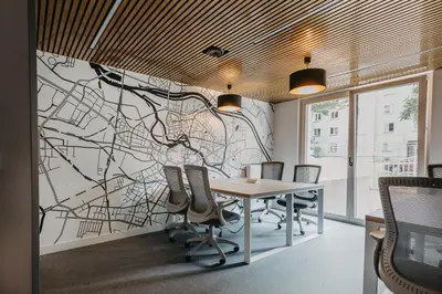 Plan piętra w obiekcie Czysta 4 - Apartament w Centrum Wrocławia, nowoczesny design, taras na dachu i przestrzeń do pracy - Wrocław - Fair Rentals