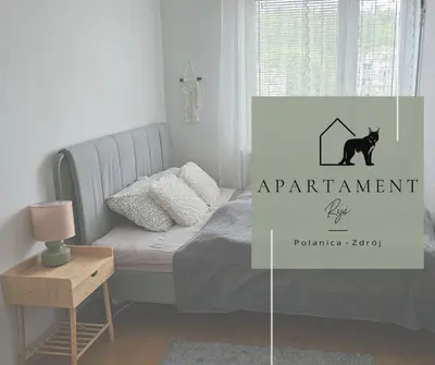 Łóżko lub łóżka w pokoju w obiekcie Apartament RYŚ Polanica Zdrój