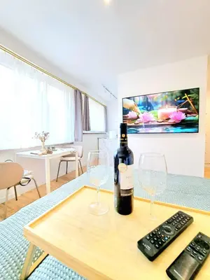 Telewizja i/lub zestaw kina domowego w obiekcie Apartament Dominikanski