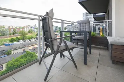 Balkon lub taras w obiekcie Rezydencja Wrocław Legnicka