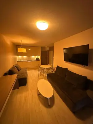 Telewizja i/lub zestaw kina domowego w obiekcie Apartament Czarna Góra Tignes 1