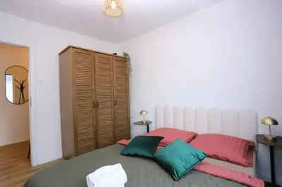 Łóżko lub łóżka w pokoju w obiekcie Apartament PodZamek