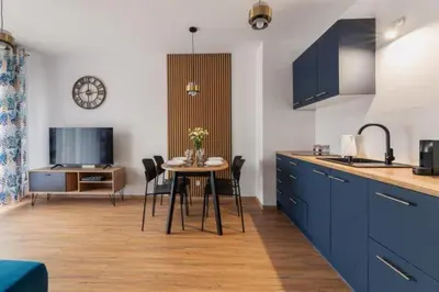 Kuchnia lub aneks kuchenny w obiekcie Apartament Blue