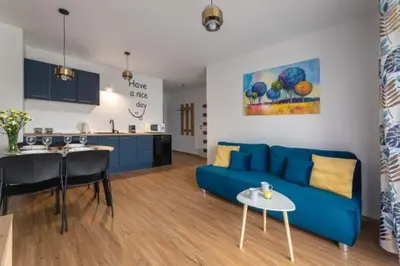 Część wypoczynkowa w obiekcie Apartament Blue
