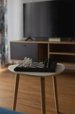 Telewizja i/lub zestaw kina domowego w obiekcie Apartament Blue