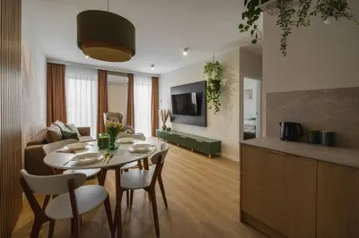 Telewizja i/lub zestaw kina domowego w obiekcie Apartament Zrelaksuj się