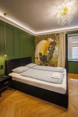 Łóżko lub łóżka w pokoju w obiekcie Sweet Nest Vision Apartment - Rynek, ground floor, Smart TV