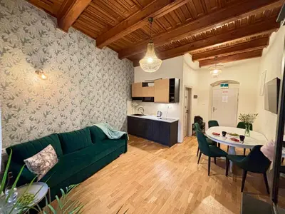Kuchnia lub aneks kuchenny w obiekcie Katedralna Apartamenty