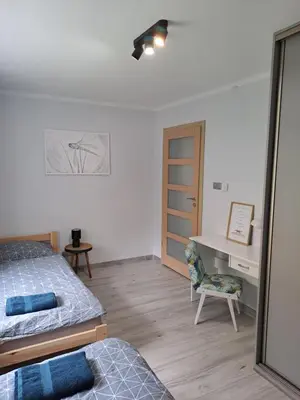 Łóżko lub łóżka w pokoju w obiekcie Komfortowy Apartament KEPOS Lądek-Zdrój