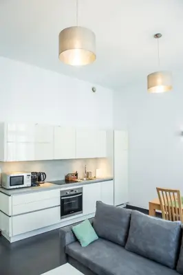 Kuchnia lub aneks kuchenny w obiekcie Apartament Górnych Wałów 21