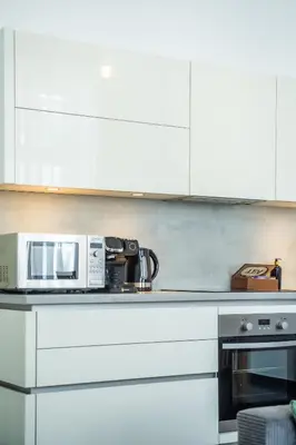 Kuchnia lub aneks kuchenny w obiekcie Apartament Górnych Wałów 21