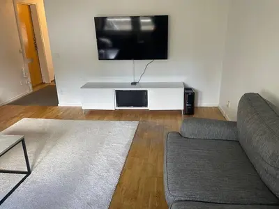 Telewizja i/lub zestaw kina domowego w obiekcie Piekny apartament u Moniki