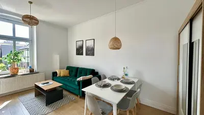 Część wypoczynkowa w obiekcie Przytulny i słoneczny apartament nr 1 Góry Sowie, Jezioro, Centrum